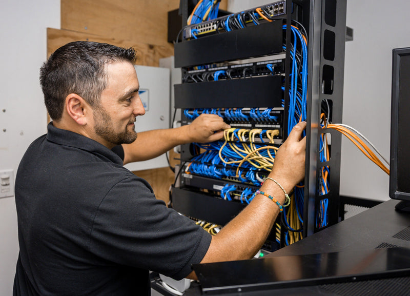 Network installation in a server room