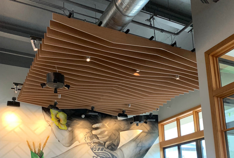 wooden baffle