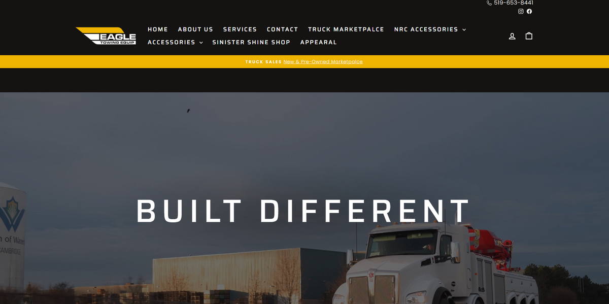 Eagle Tow website screenshot