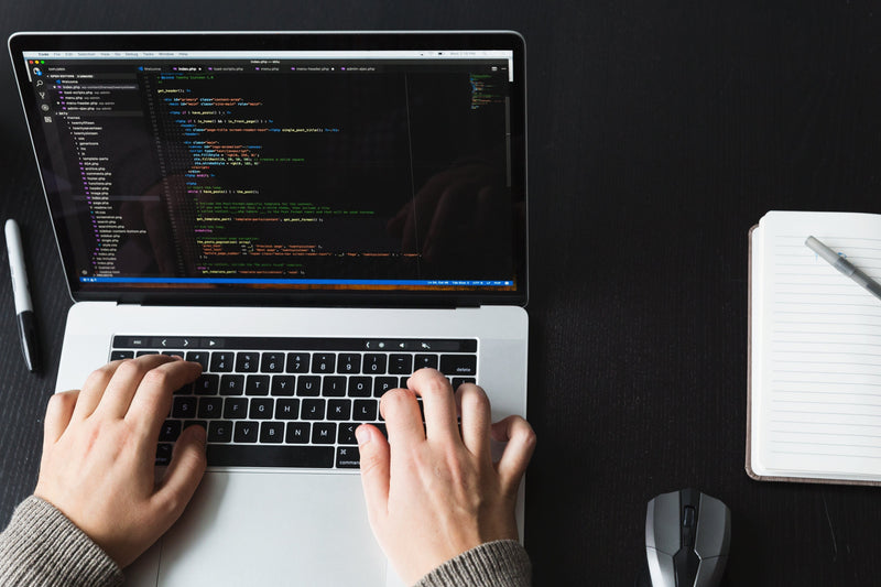 Developer writing code
