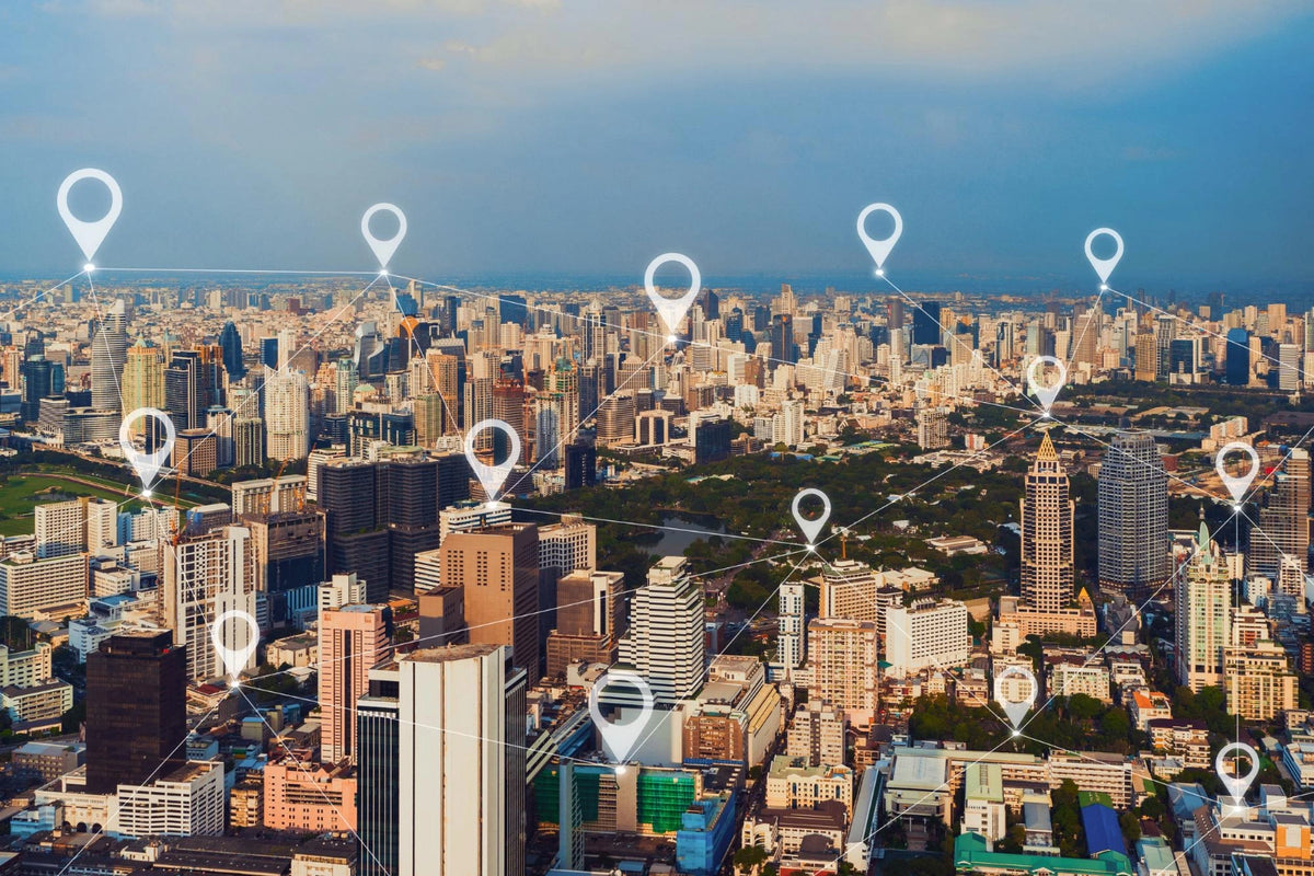 Map with multiple business locations