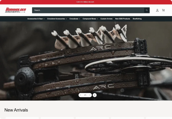 Borkholder Archery website screenshot