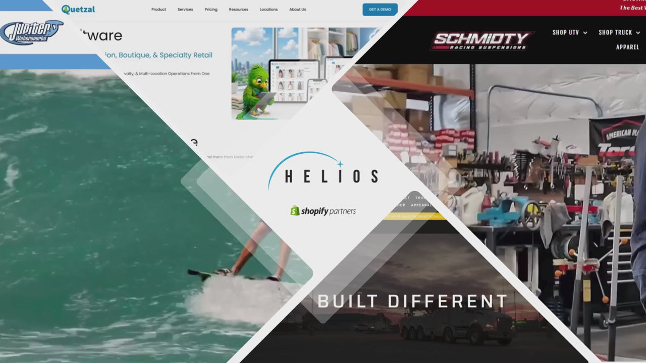 Shopify stores designed and built by Helios